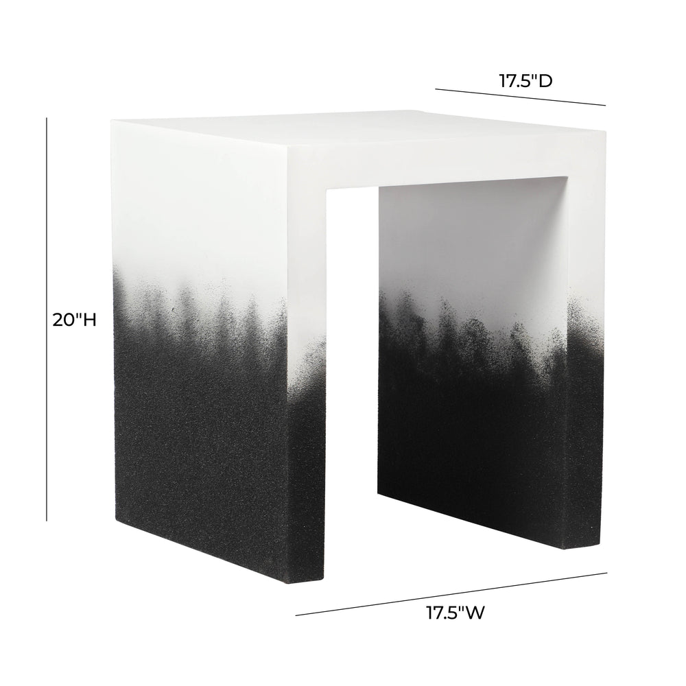 Matra Black and White End Table dimensions