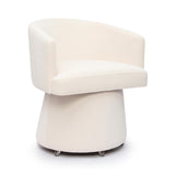 Kristen Rolling Desk Chair in Black backrest contour