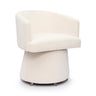 Kristen Rolling Desk Chair in Black backrest contour