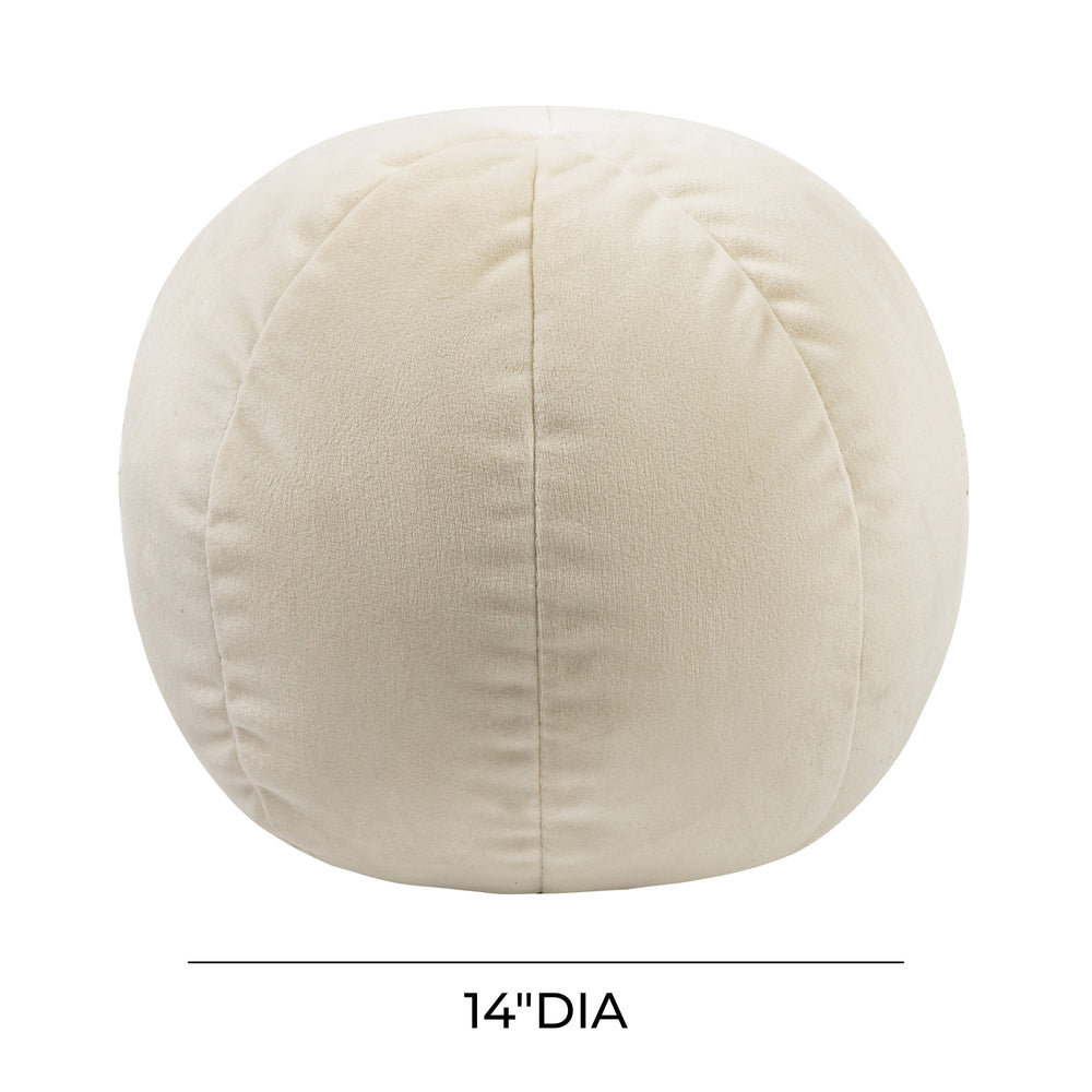 Boba Velvet Ball Pillow (9"-14") dimensions
