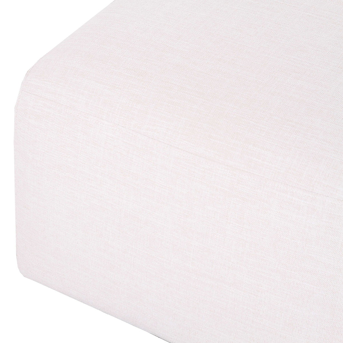 Gorge modular ottoman in tan performance fabric side elevation