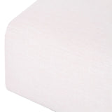Gorge modular ottoman in tan performance fabric side elevation