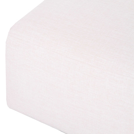 Gorge modular ottoman in tan performance fabric side elevation