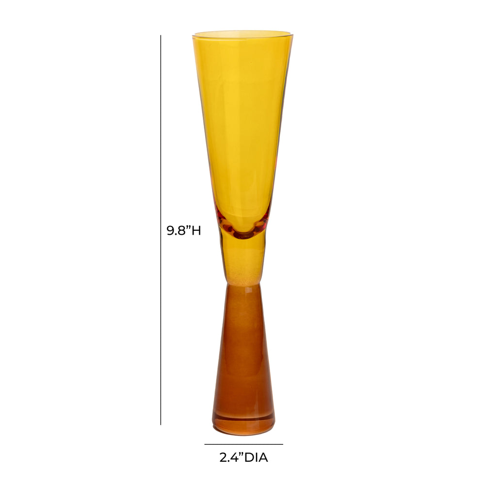 Flute Champagne Glasses - Set of 4 dimensions