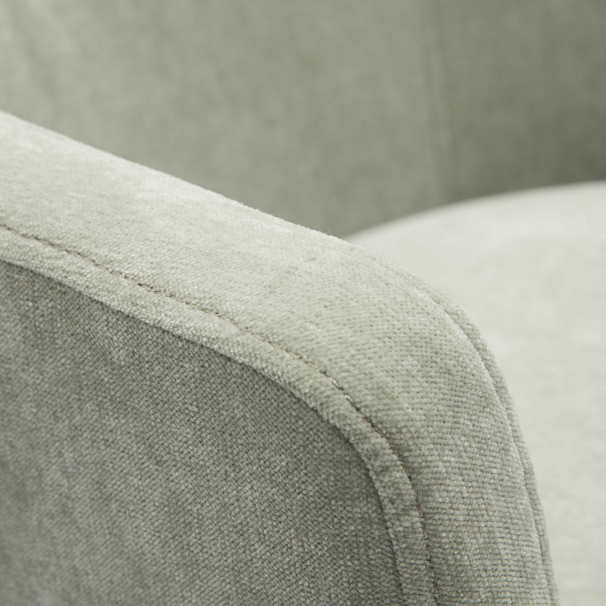 Kristen Rolling Desk Chair in Cream chenille front perspective