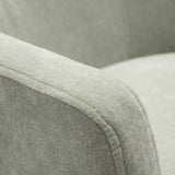 Kristen Rolling Desk Chair in Cream chenille front perspective