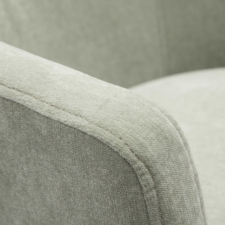 Kristen Rolling Desk Chair in Cream chenille front perspective