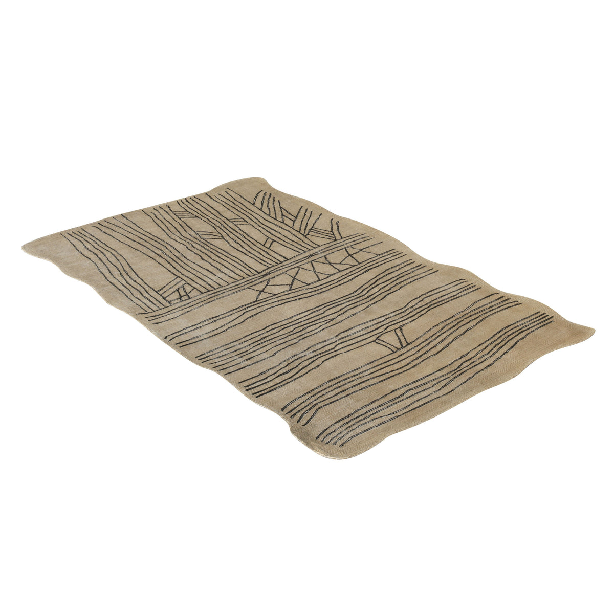 Daphne Natural Hand Tufted Wool Area Rug 5'X8' - View 3