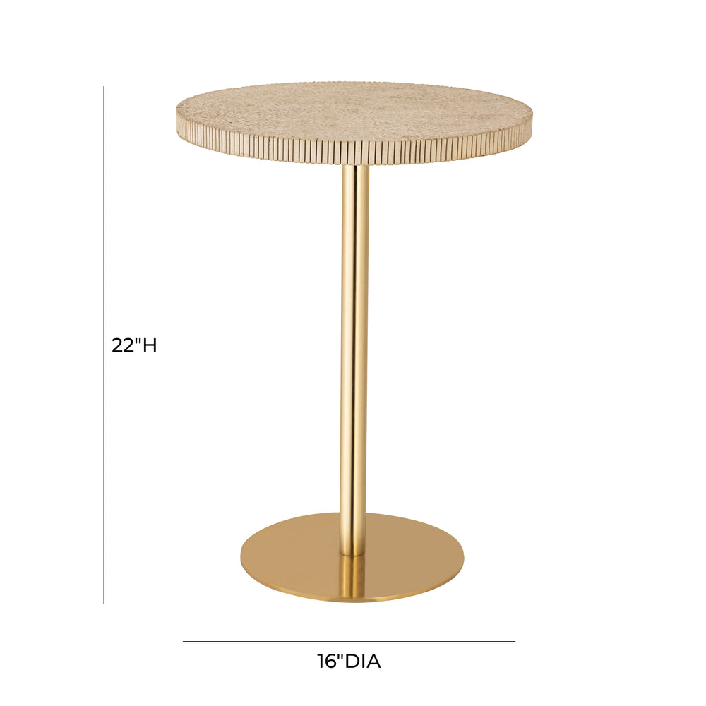 Fiona Gold Stone Side Table dimensions