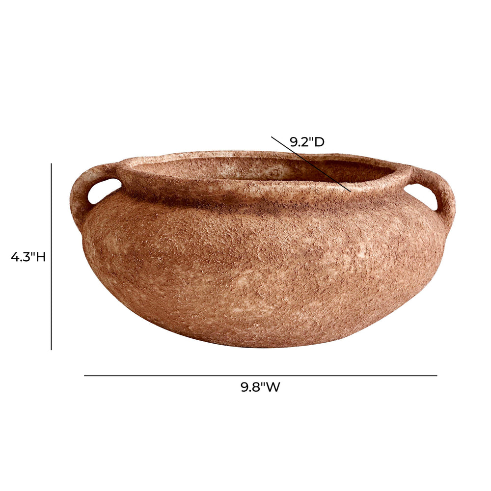 Earthenware Wide Bowl with Handles dimensions