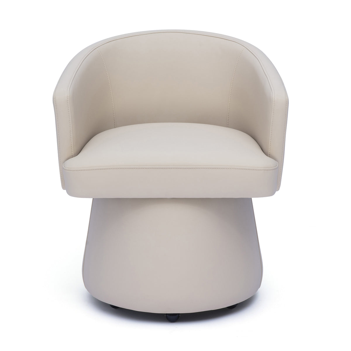 Kristen Rolling Desk Chair in Olive Green upholstery texture detail