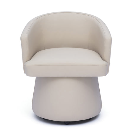 Kristen Rolling Desk Chair in Olive Green upholstery texture detail
