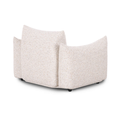 Saint Tropez Nubby Fabric Armchair in Sand - View 5