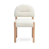 Close-up shot of tailored stitching on the arched backrest of the Bruno chair