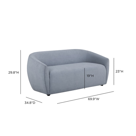 Jordan 70" Textured Performance Velvet Loveseat - View 12