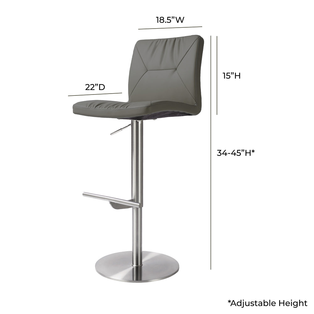 Paddy Performance Vegan Leather Adjustable Stool dimensions
