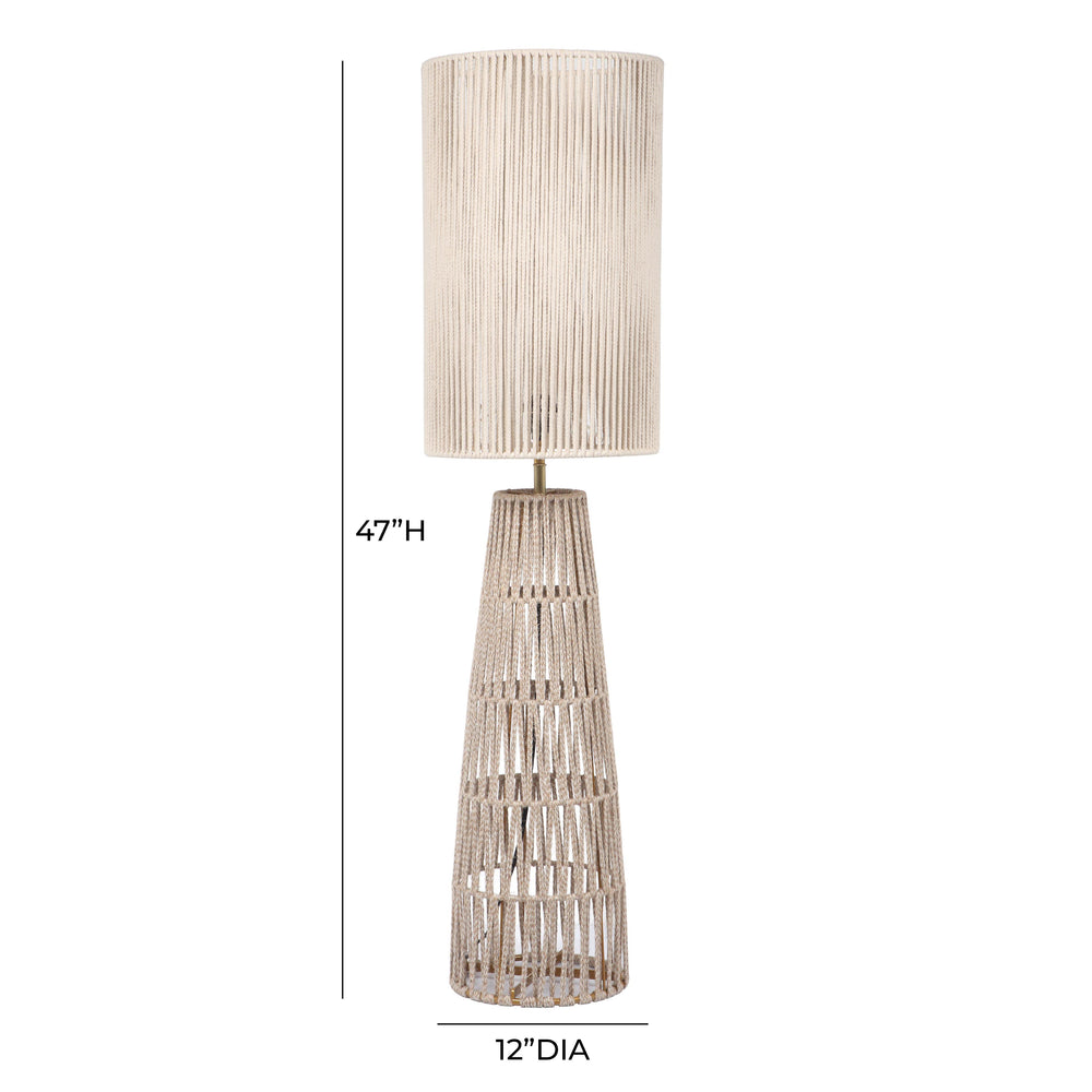 Beam Cream Natural Jute Floor Lamp dimensions