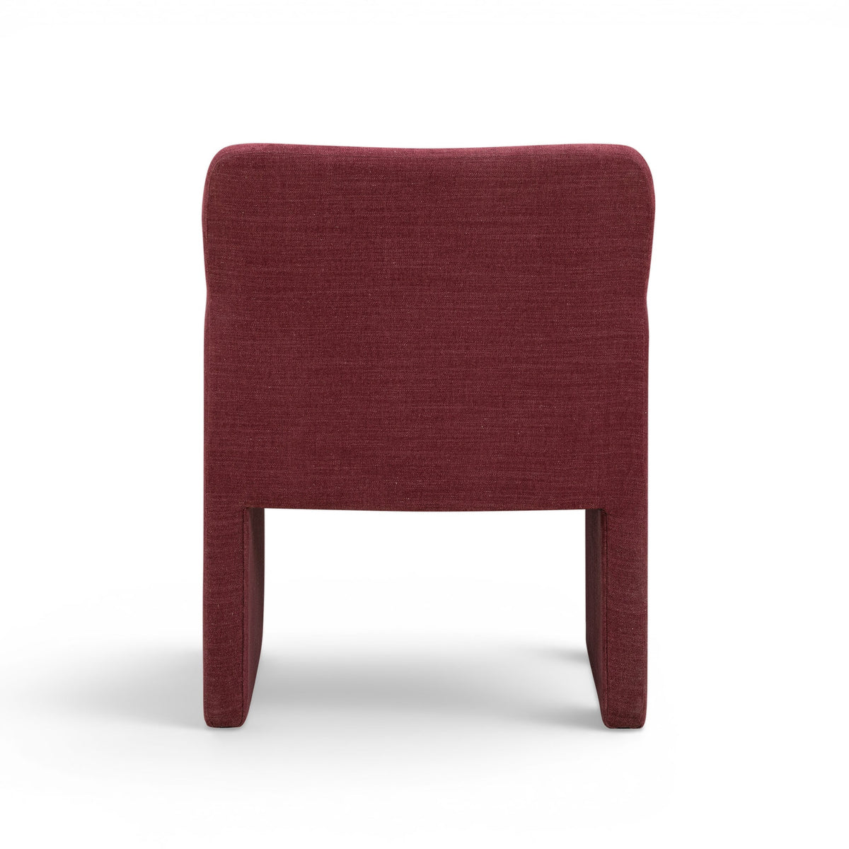 Set of Crawley performance fabric dining chairs arranged around dinner table