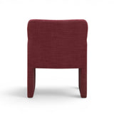 Set of Crawley performance fabric dining chairs arranged around dinner table