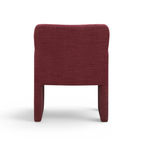 Set of Crawley performance fabric dining chairs arranged around dinner table