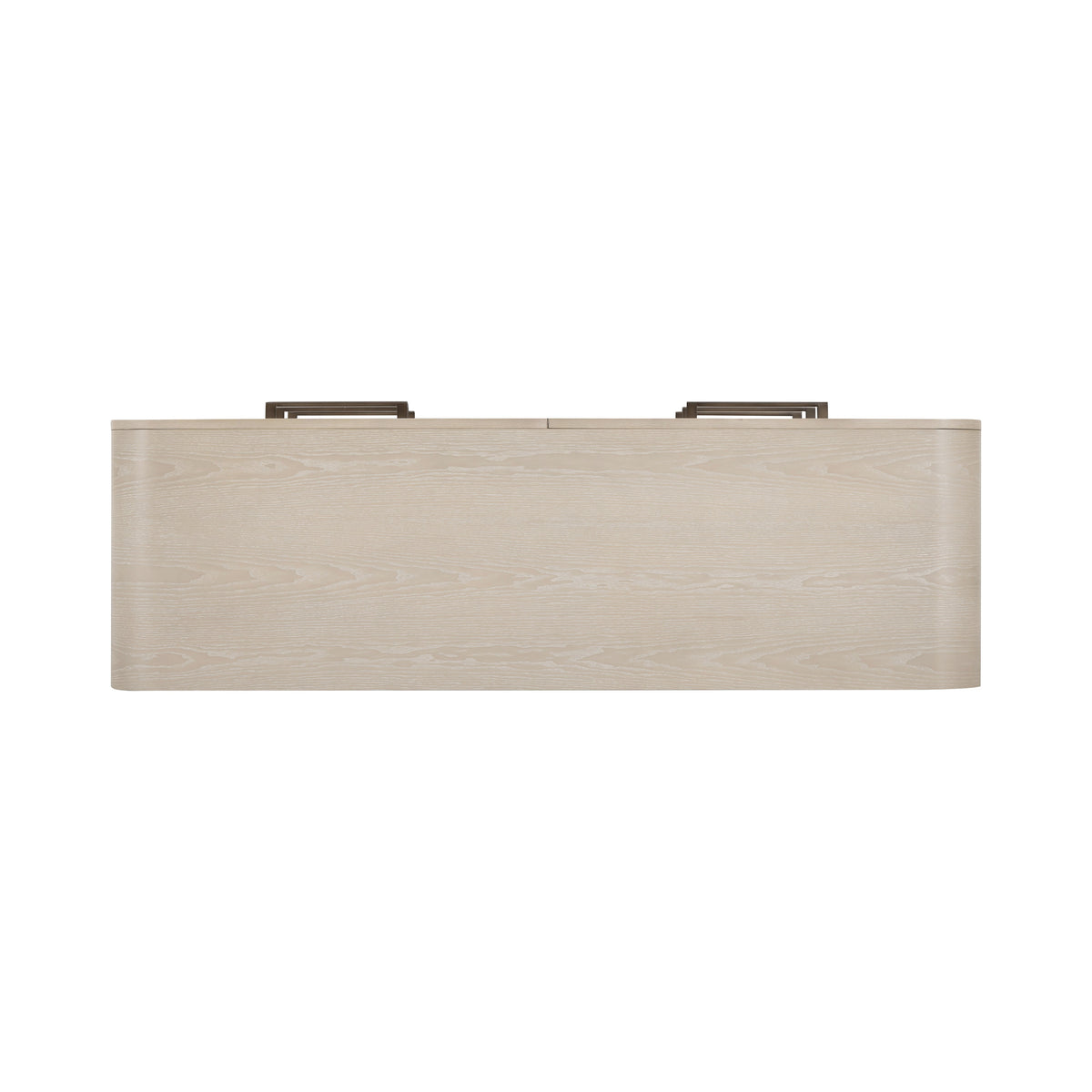 Back panel of the horizontal bedroom dresser with pre installed anti tip hardware points