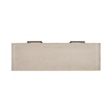 Back panel of the horizontal bedroom dresser with pre installed anti tip hardware points