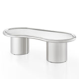 Sorya 51" Chrome Coffee Table - View 3