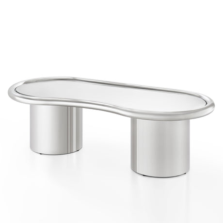 Sorya 51" Chrome Coffee Table - View 3