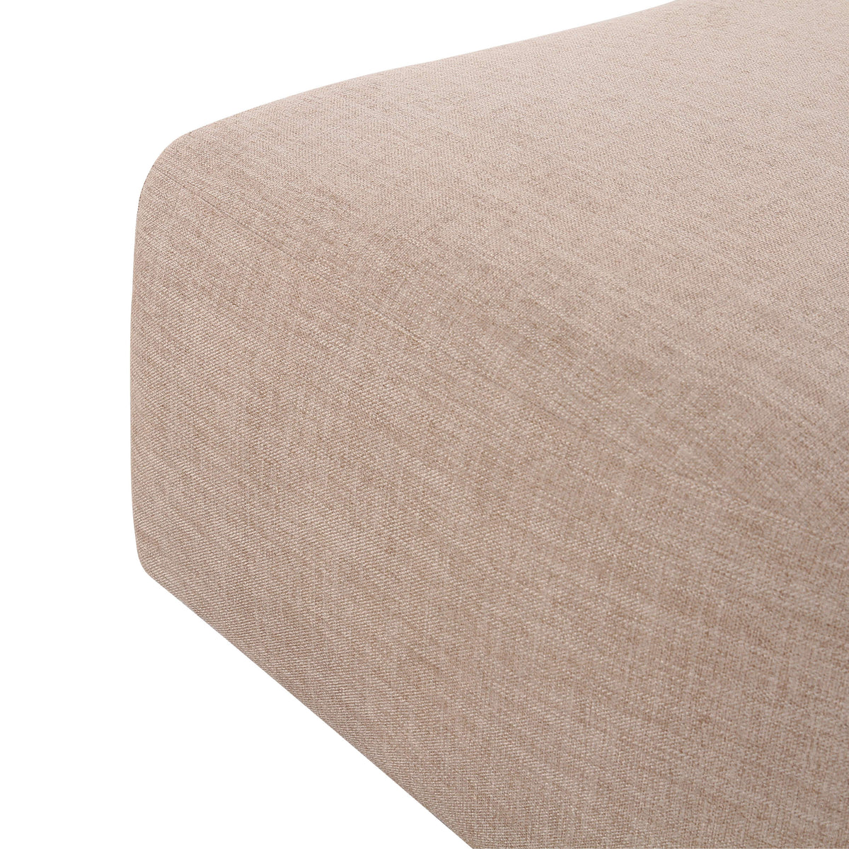 Alternative color swatch view of tan performance upholstery for Gorge ottoman