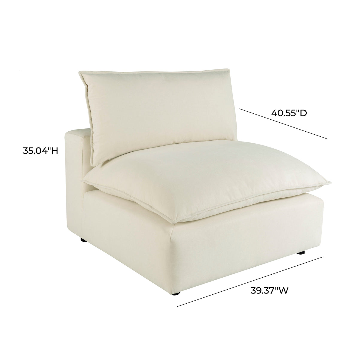 Cali Modular Armless Chair - View 22