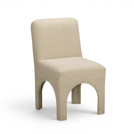 Tomlin Performance Chenille Dining Chair in Teal side profile