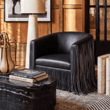 Shag Me Performance Vegan Leather Swivel Accent Chair - View 11