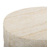 Roxanne Faux Travertine Indoor/Outdoor Concrete Side Table - View 5
