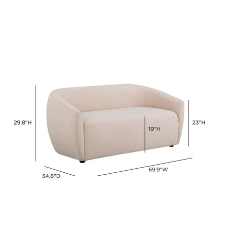 Jordan 70" Textured Performance Velvet Loveseat - View 6