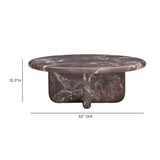 Juju Faux Marble Indoor/Outdoor Round Coffee Table (24"-32") - View 18