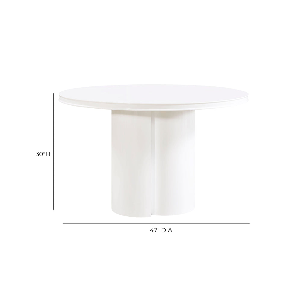 Elora 47" Lacquer Round Dining Table dimensions