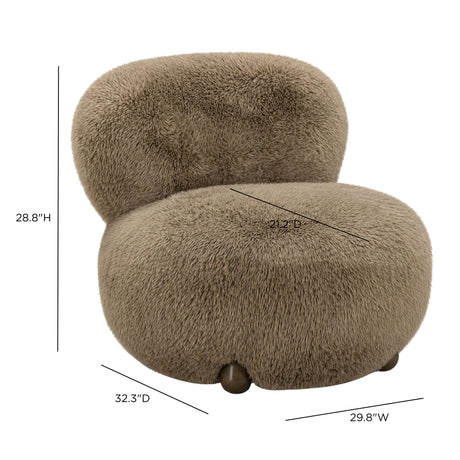Full-frame studio product shot of the Pucker Accent Chair on an isolated background
