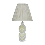 Edith Curved Papier Mache Flower Pleated Table Lamp - View 1