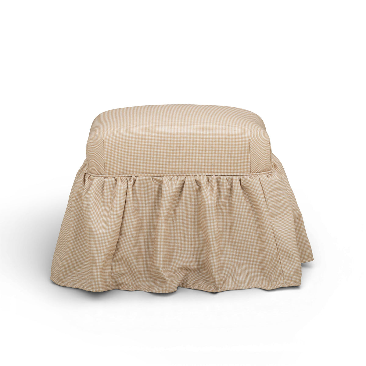 Gertrude Performance Linen Skirted Ottoman - View 17