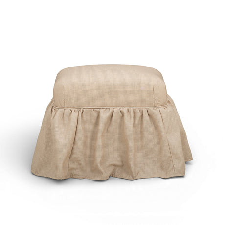 Gertrude Performance Linen Skirted Ottoman - View 17