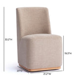 Melissa Performance Fabric Rolling Dining Chair - View 12
