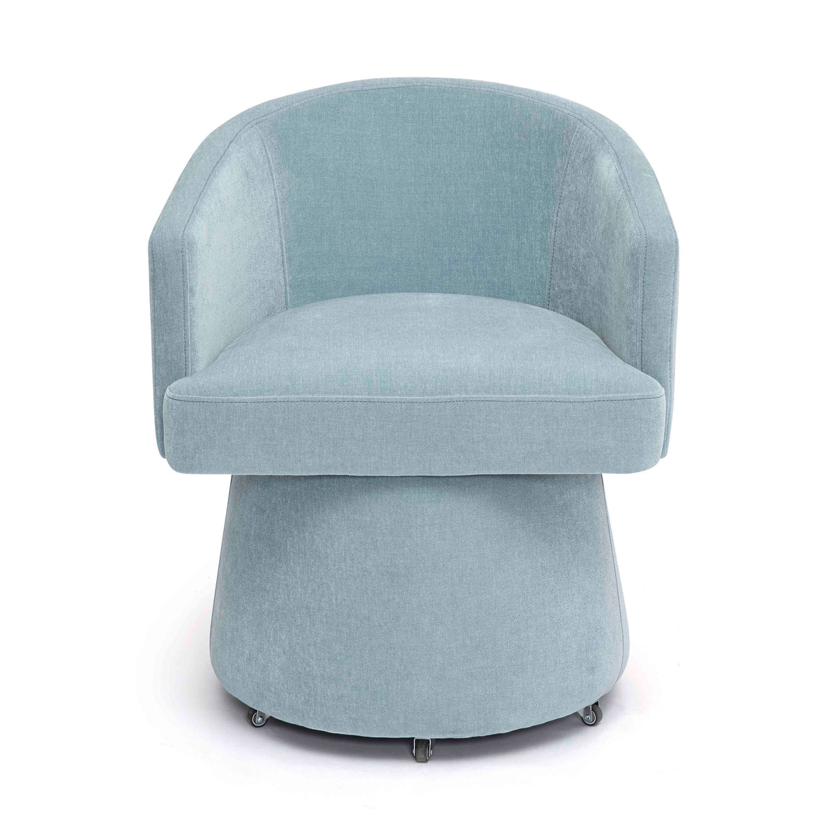 Kristen Rolling Desk Chair in Green lower base with concealed casters