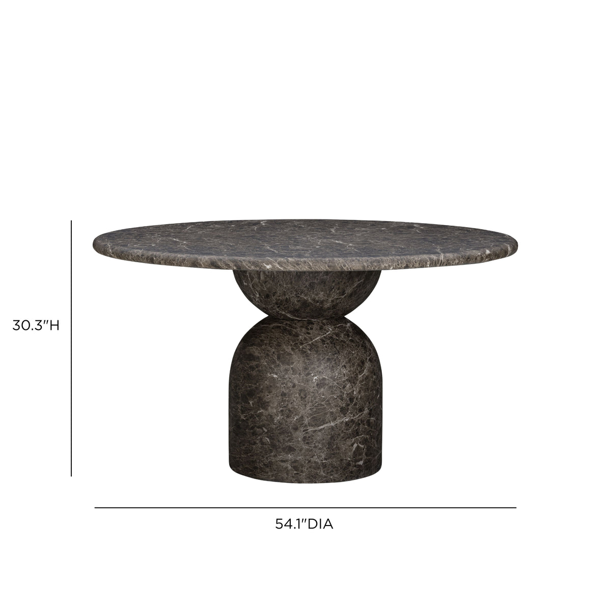 Cynthia 54" Concrete Indoor/Outdoor Dining Table - View 17