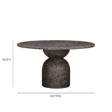 Cynthia 54" Concrete Indoor/Outdoor Dining Table - View 17
