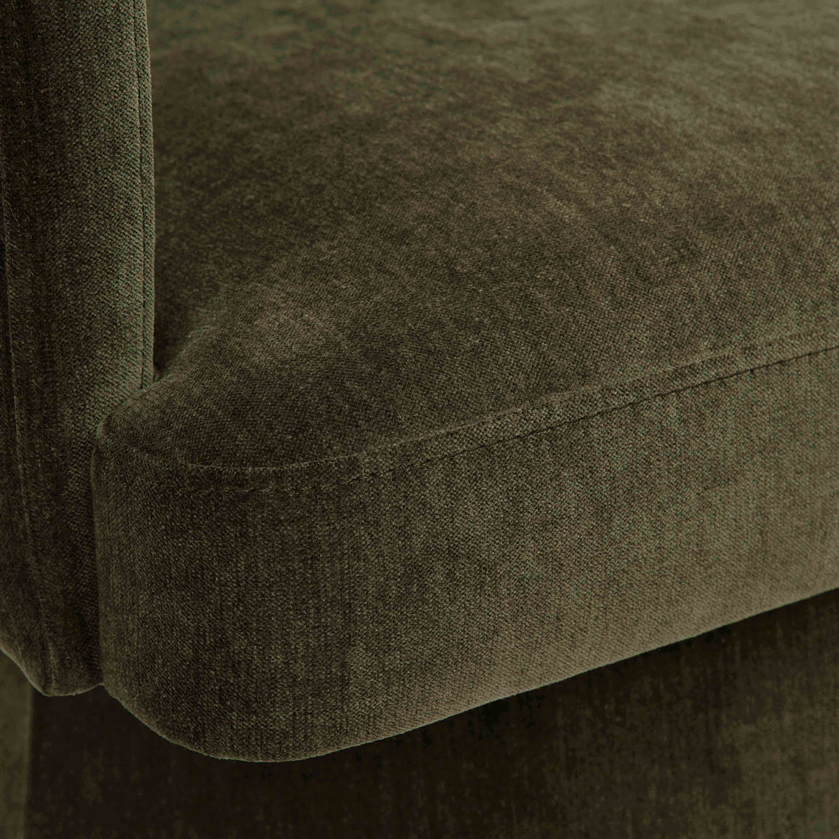 Kristen Rolling Desk Chair in Taupe three-quarter studio shot