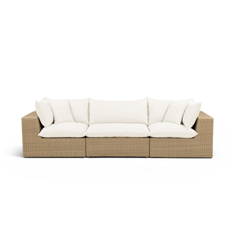 Cali outdoor sofa removable zippered cushion cover detail