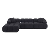 Calliope modular sectional in contemporary living room with accent rug and coffee table