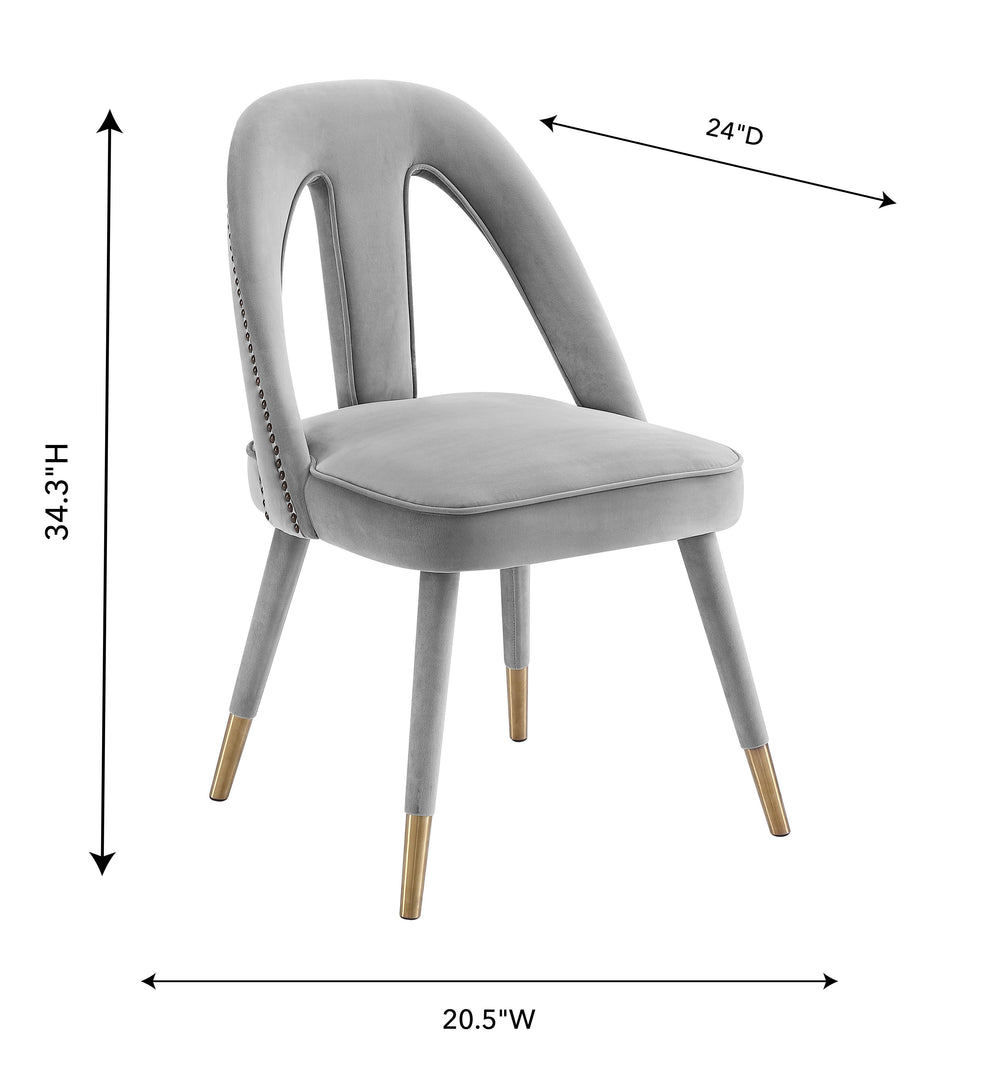 Petra Velvet Side Chair dimensions