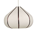 Josephine teardrop pendant lamp with fabric shade and contrast welt piping detail