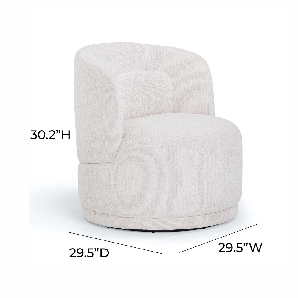 Massa Textured Fabric Swivel Accent Chair dimensions